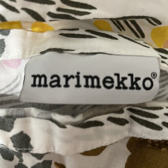 Marimekko King Pillow Sham Pieni Letto Cotton Floral Abstract Multicolor Swedish - Picture 6 of 8